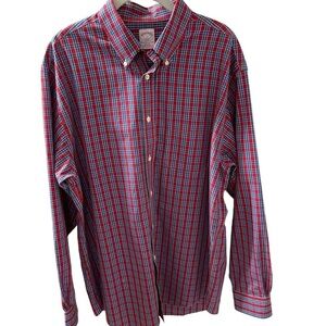 Brooks Brothers Men’s Size Large Shirt. 346 Non-Iron All Supina Cotton Plaid